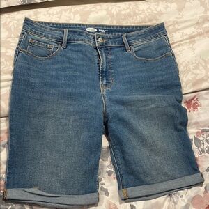 Old Navy Classic Blue Bermuda Jean Shorts